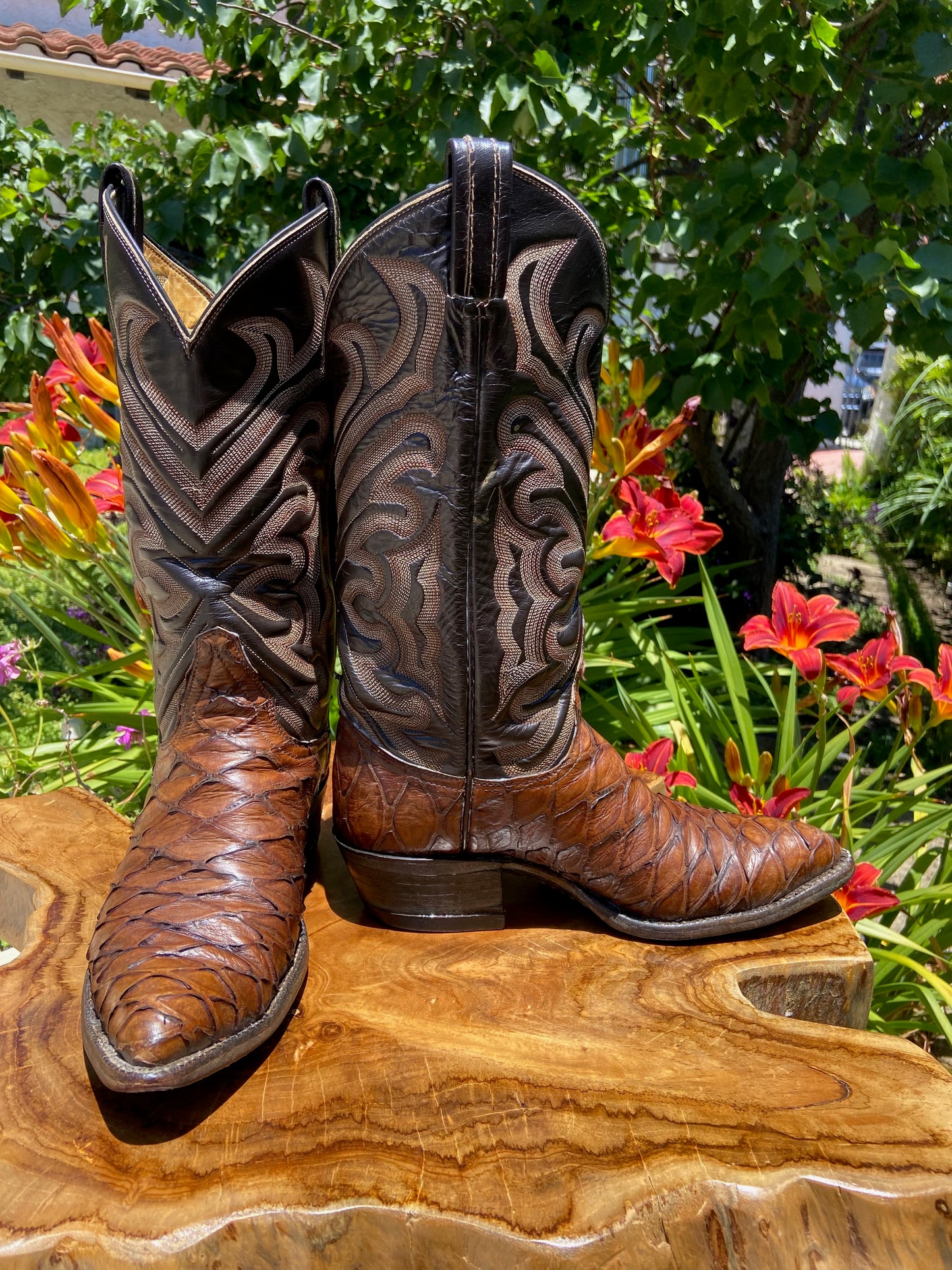 Tony Lama Anteater Cowboy Boots 7.5 D