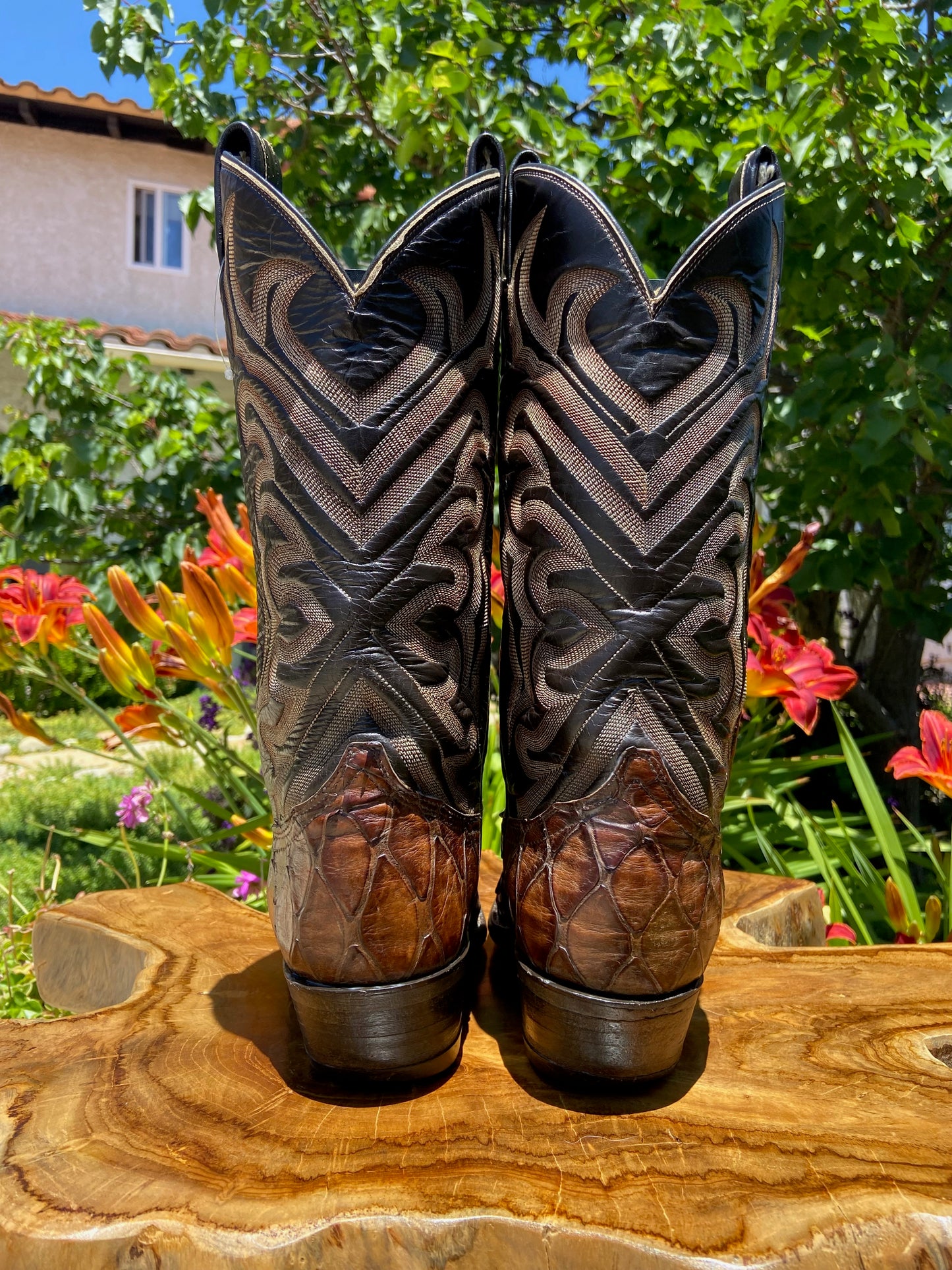 Tony Lama Anteater Cowboy Boots 7.5 D