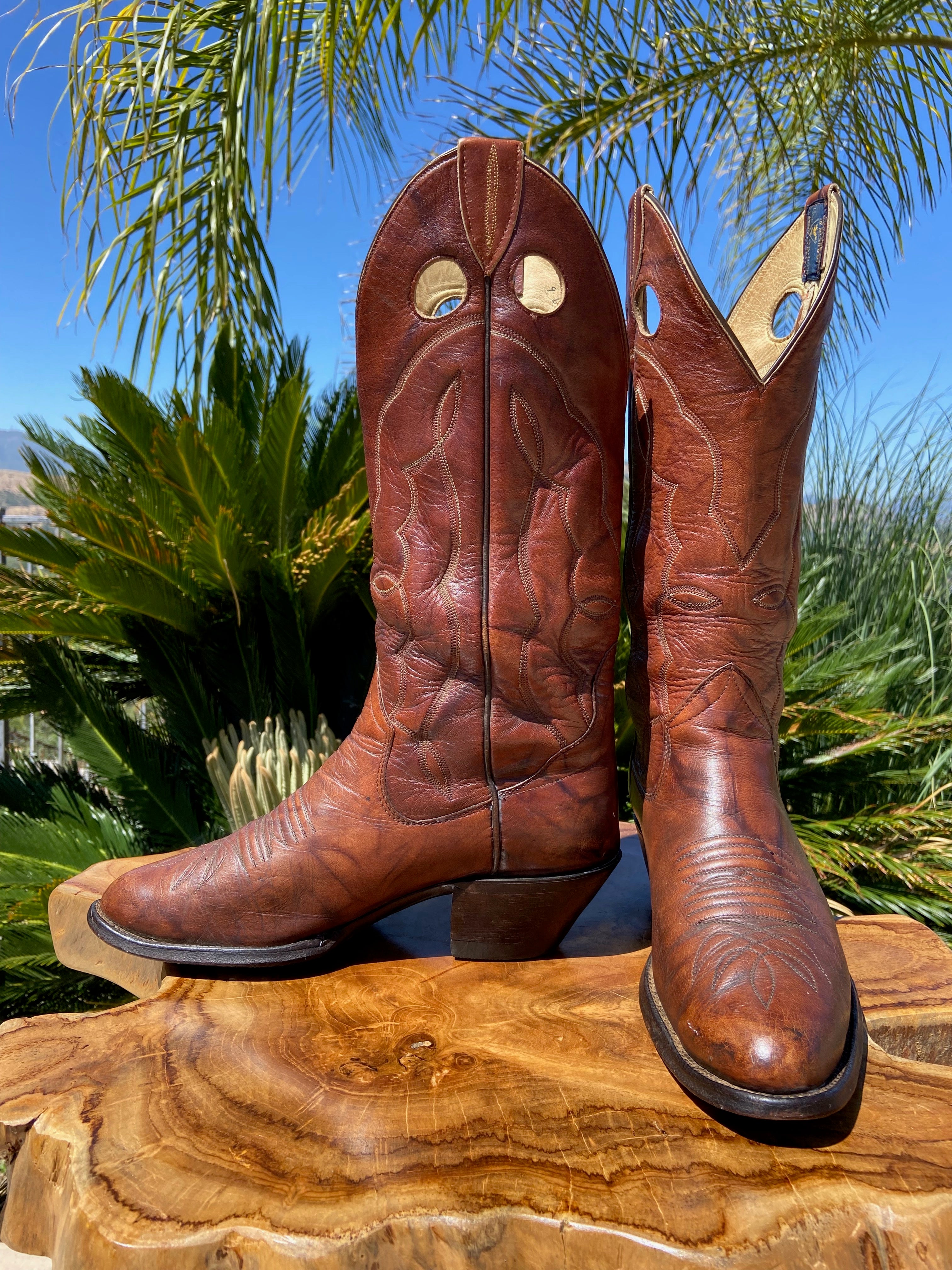 Sanders Bukaroo Cowboy Boots 9 D Western Boot Company