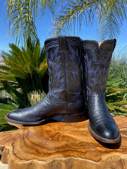 James Leddy Custom Smooth Ostrich Cowboy Boots 10 D