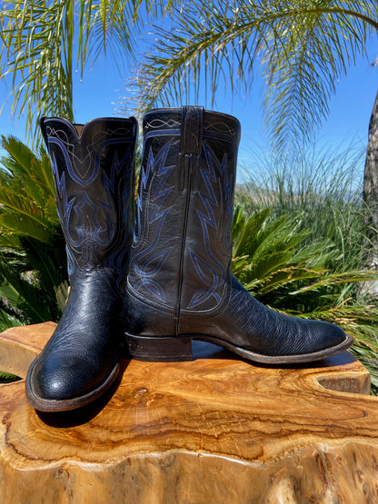 James Leddy Custom Smooth Ostrich Cowboy Boots 10 D