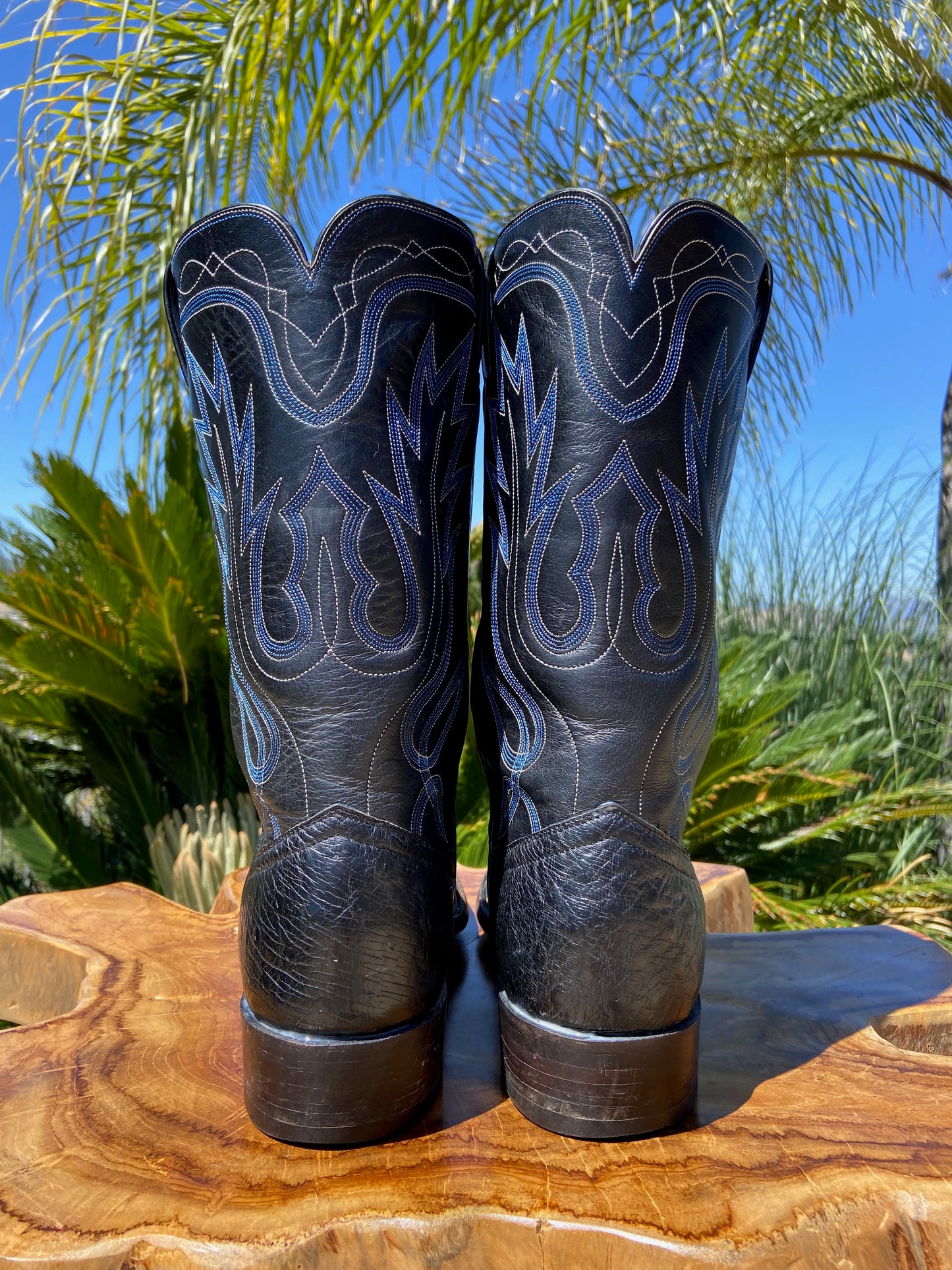 James Leddy Custom Smooth Ostrich Cowboy Boots 10 D