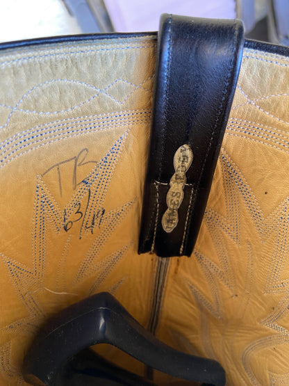 James Leddy Custom Smooth Ostrich Cowboy Boots 10 D