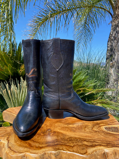 Lucchese San Antonio Full Teju Lizard Cowboy Boots 9.5 D