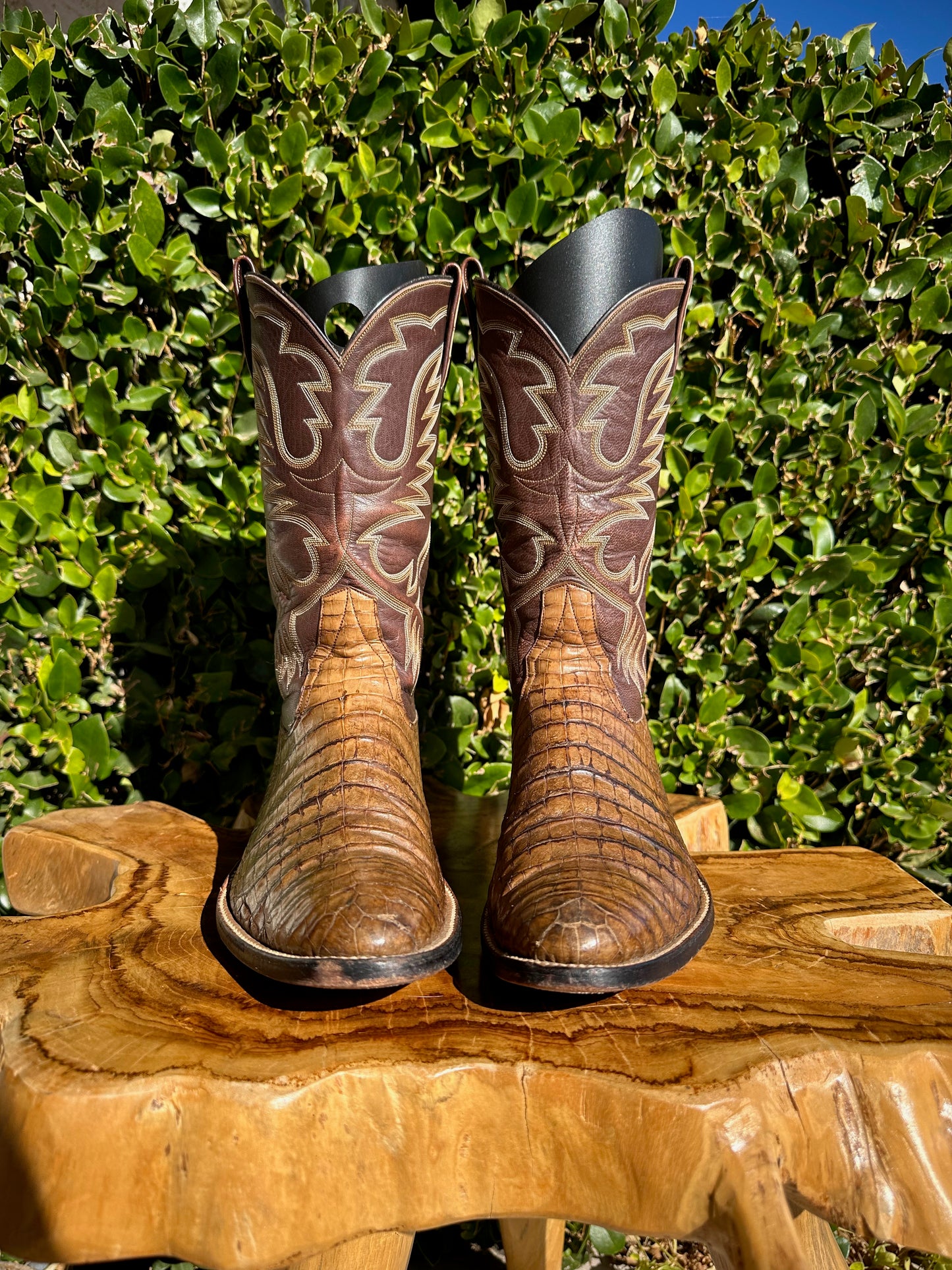 Rios of Mercedes Caiman Belly Cowboy Boots size 9.5 D