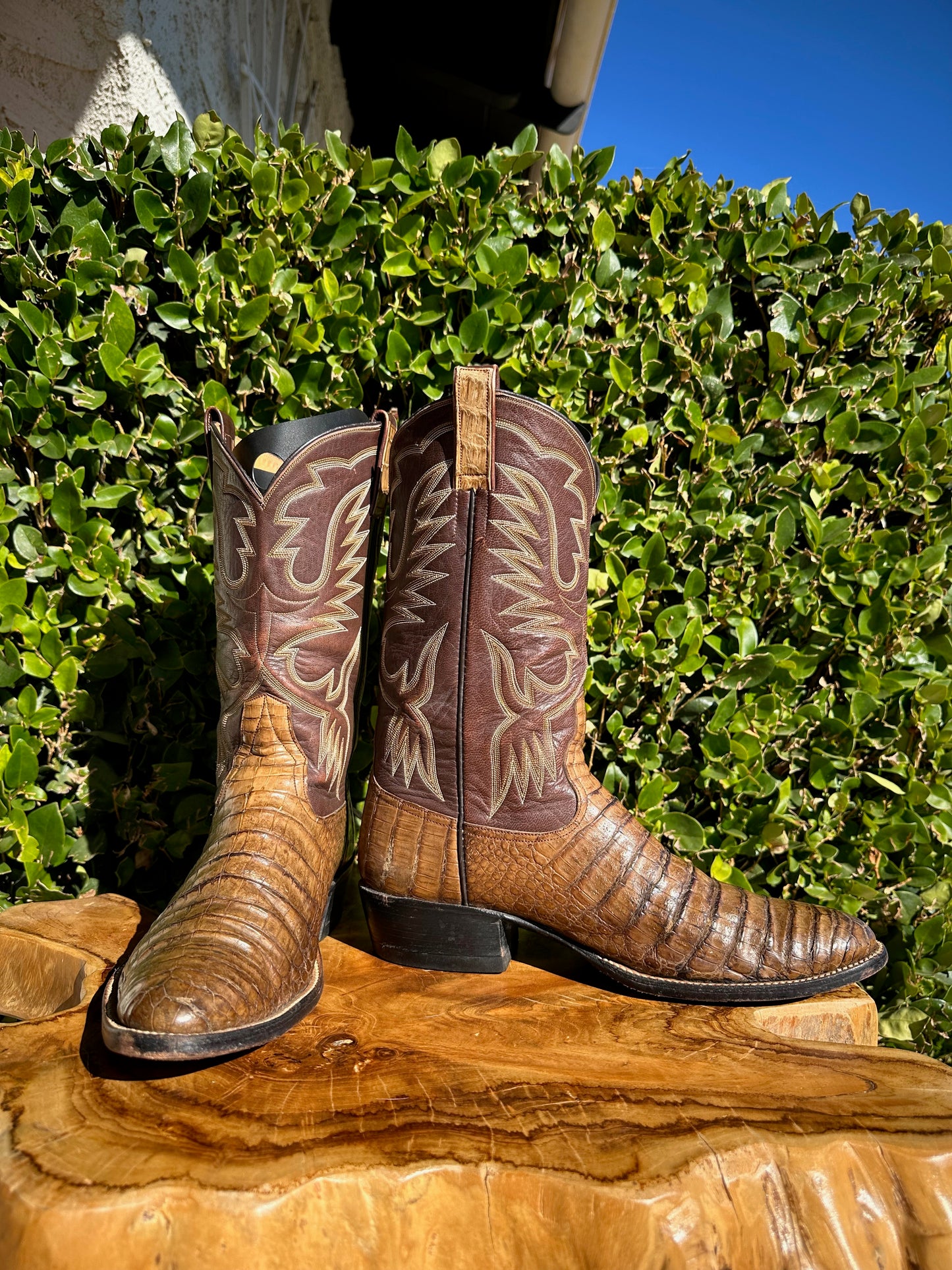 Rios of Mercedes Caiman Belly Cowboy Boots size 9.5 D