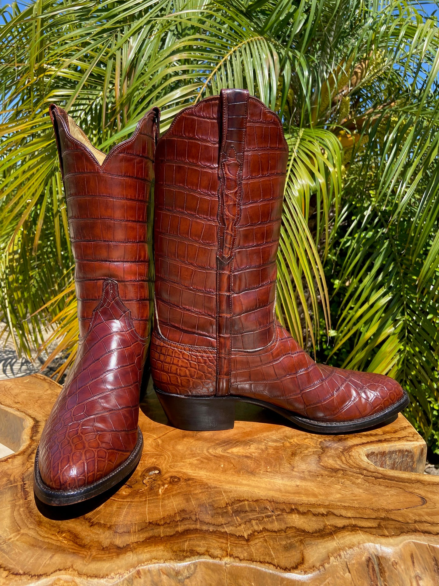 Lucchese Baron Full American Alligator Cowboy Boots 9 D