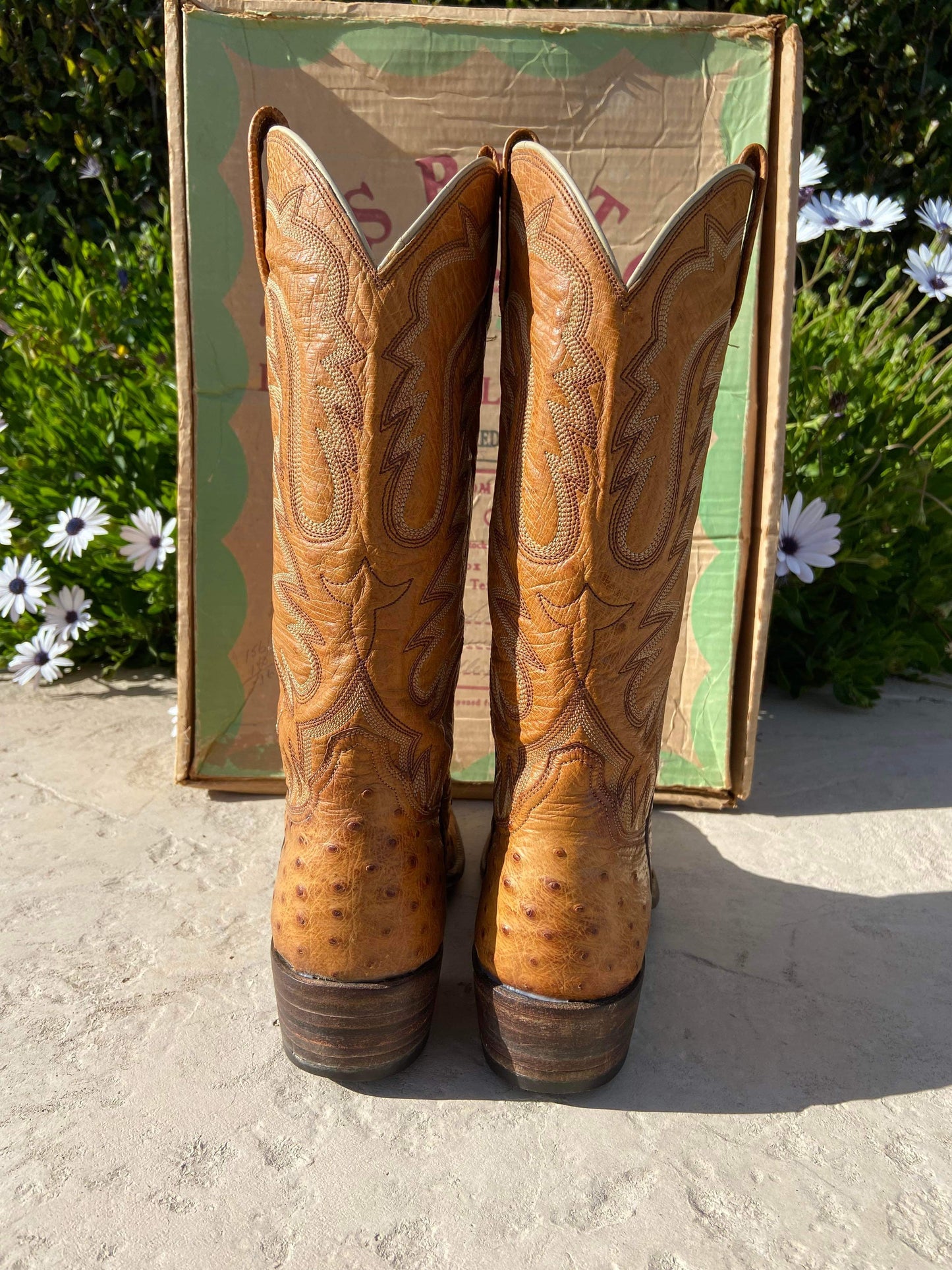 Abraham Rios Boot Company Full Quill Ostrich Top and Bottom size 6 B