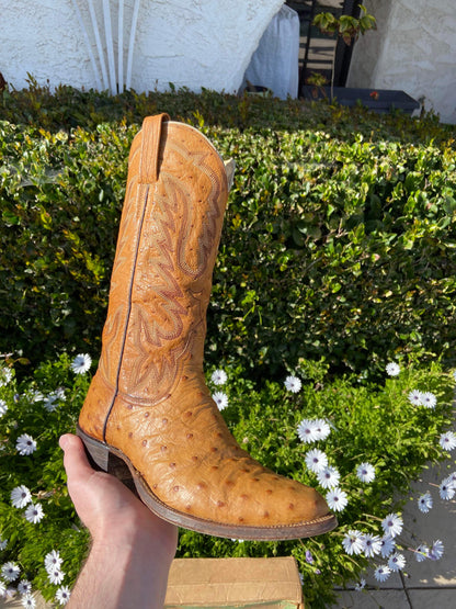 Abraham Rios Boot Company Full Quill Ostrich Top and Bottom size 6 B