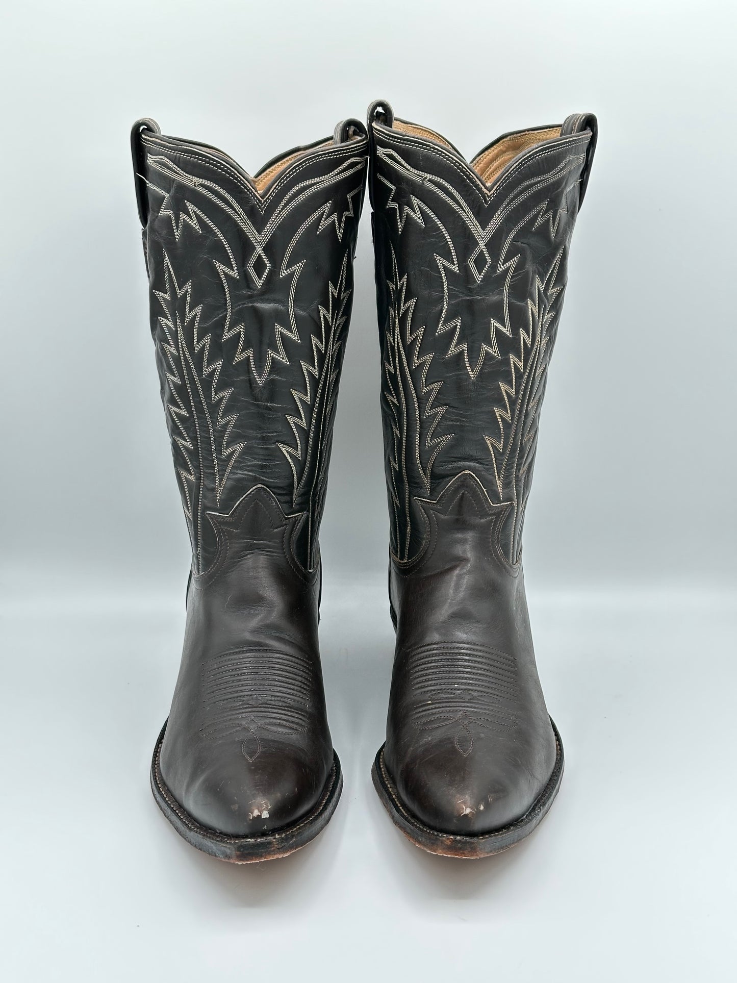 1970s Tony Lama Calf Skin Cowboy Boots size 10.5 E