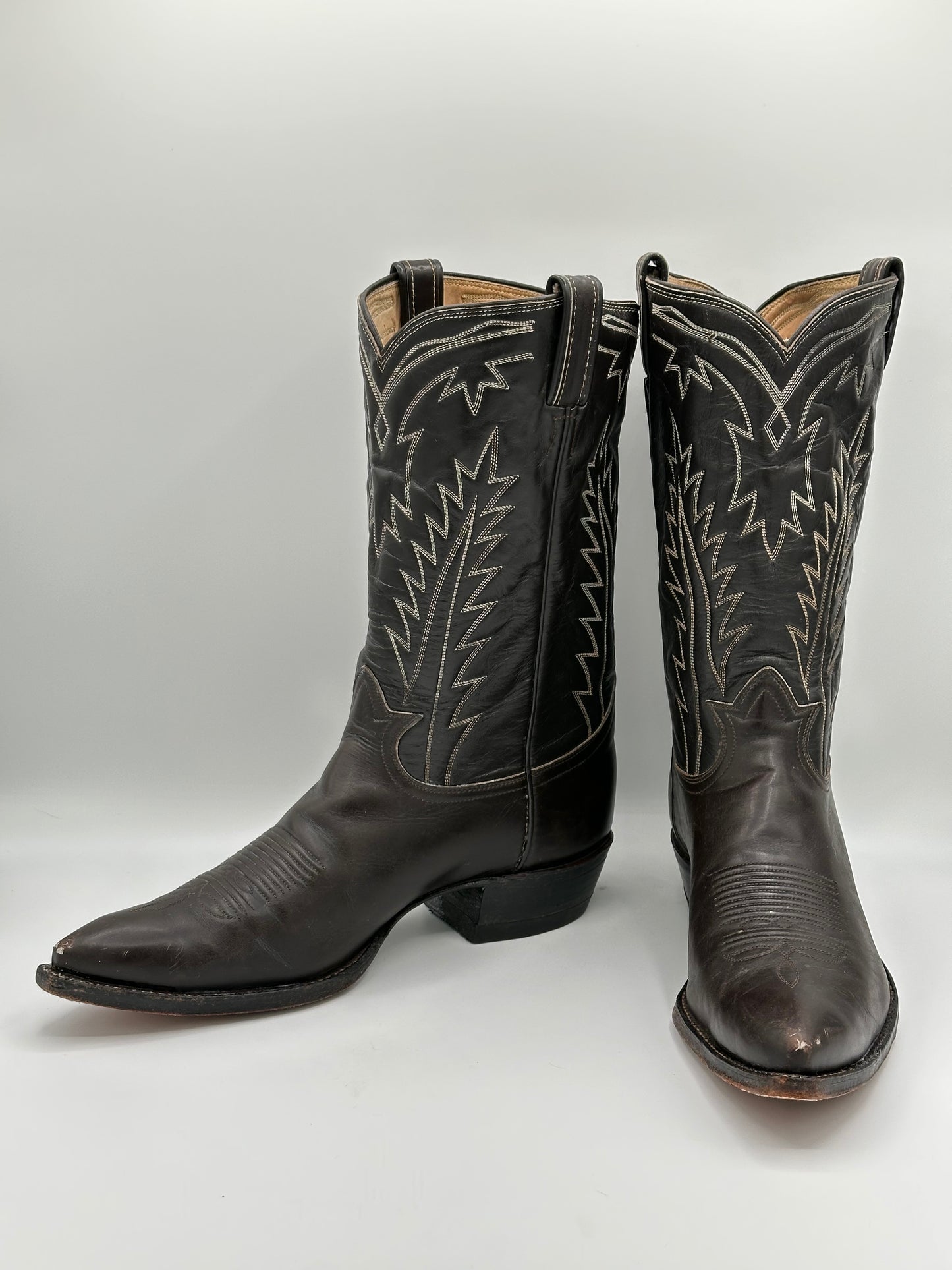 1970s Tony Lama Calf Skin Cowboy Boots size 10.5 E