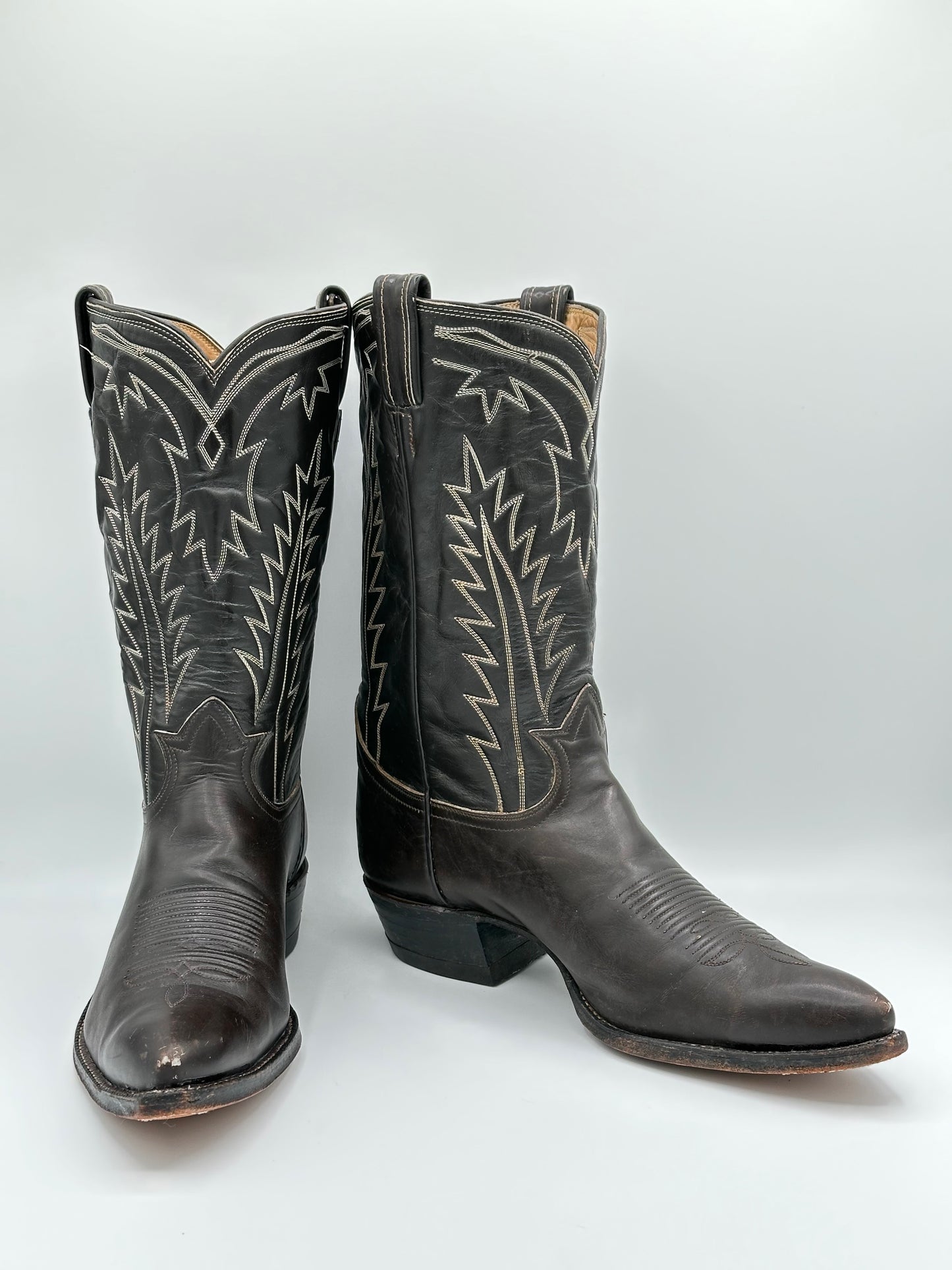 1970s Tony Lama Calf Skin Cowboy Boots size 10.5 E