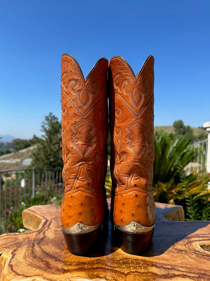 Lucchese Full Quill Ostrich Top and Bottom Cowboy Boots in size 12 D