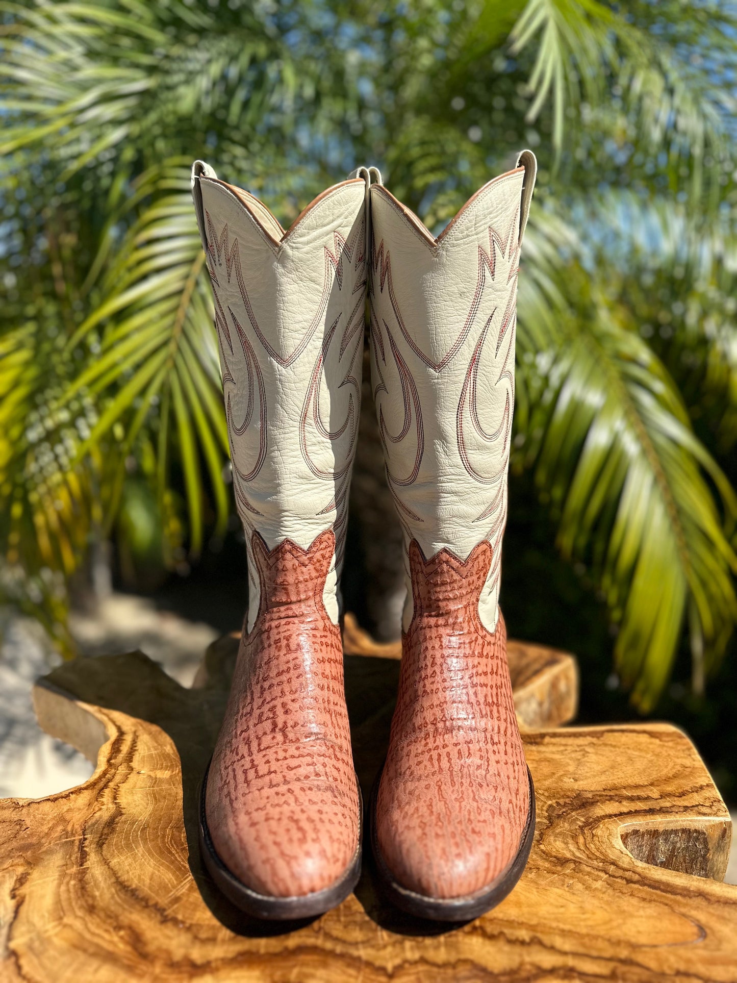 Bowman Wilson Custom Shark Cowgirl Boots size 10 B