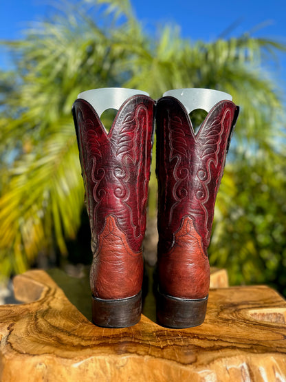 Rodney Ammons Custom Ostrich Cowboy Boot size 10.5 D