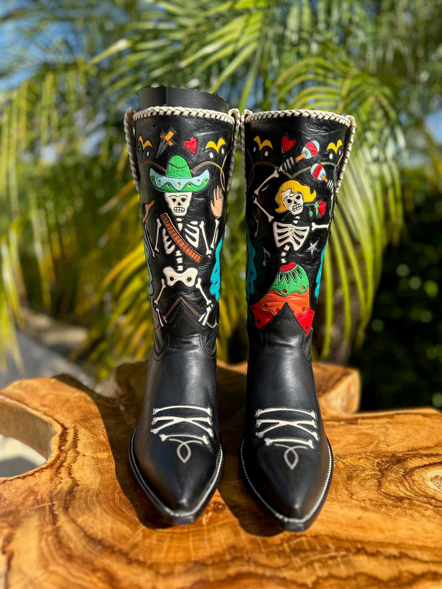 Rocketbuster Day of the Dead custom Cowgirl Boots size 6