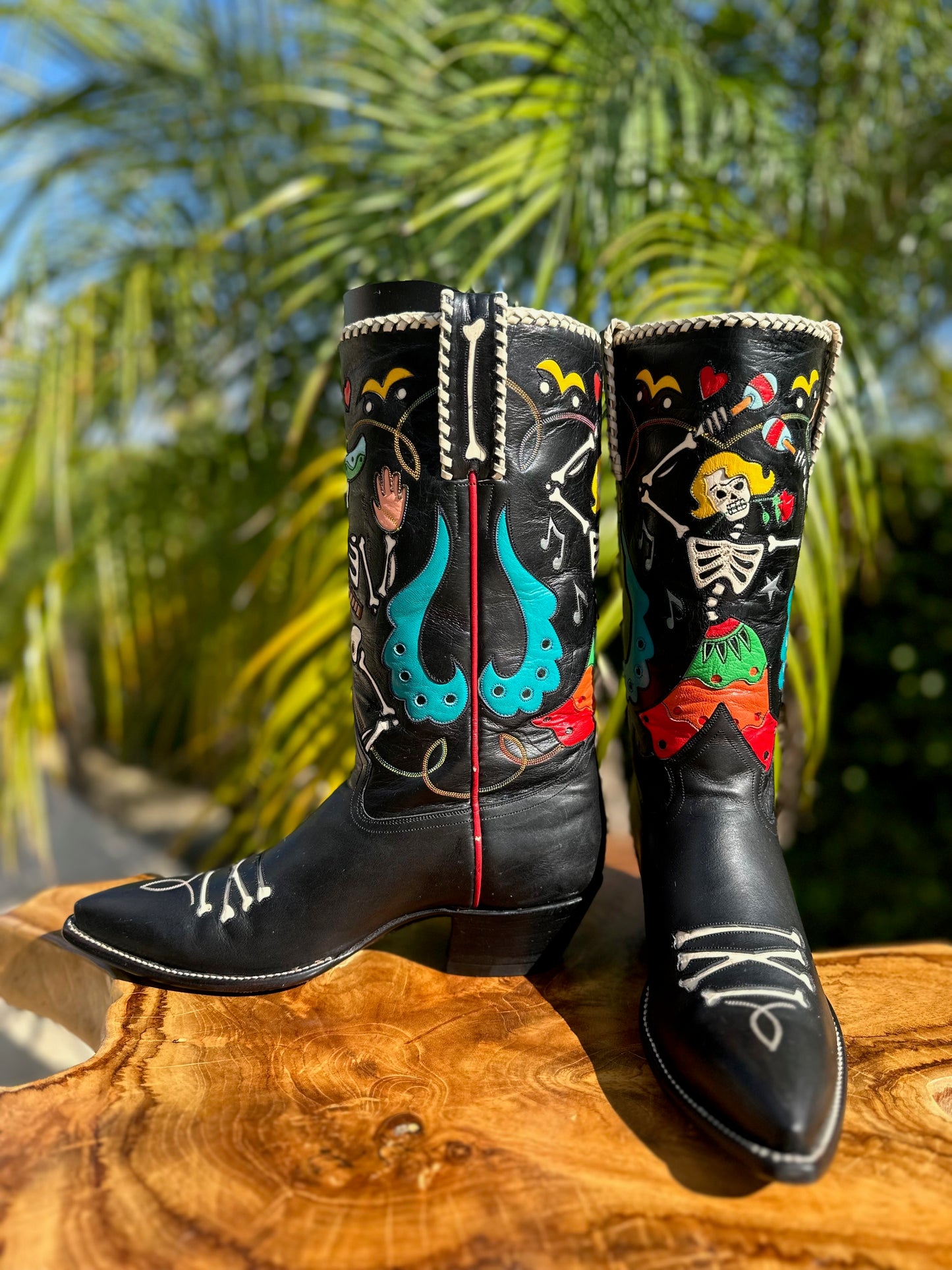 Rocketbuster Day of the Dead custom Cowgirl Boots size 6