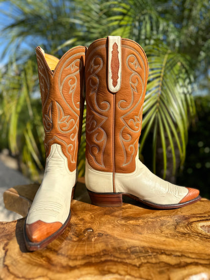 Stallion Custom Lizard Cowgirl Boots size 6 C