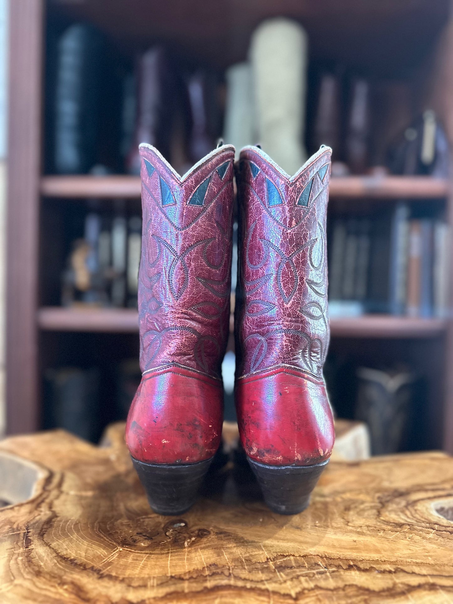 1940's Alma Evetts Butterfly Hall of Fame Custom Cowgirl Boots size 7