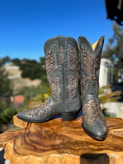 Ammons Custom Sea Bass Cowboy Boots size 9.5 D