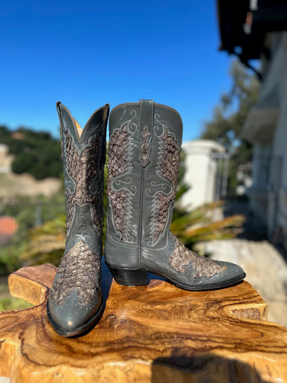 Ammons Custom Sea Bass Cowboy Boots size 9.5 D