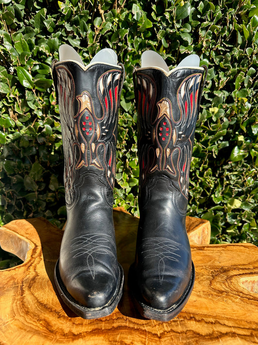 Vintage ACME GOLDEN Eagle Cowboy Boots size 7.5 D