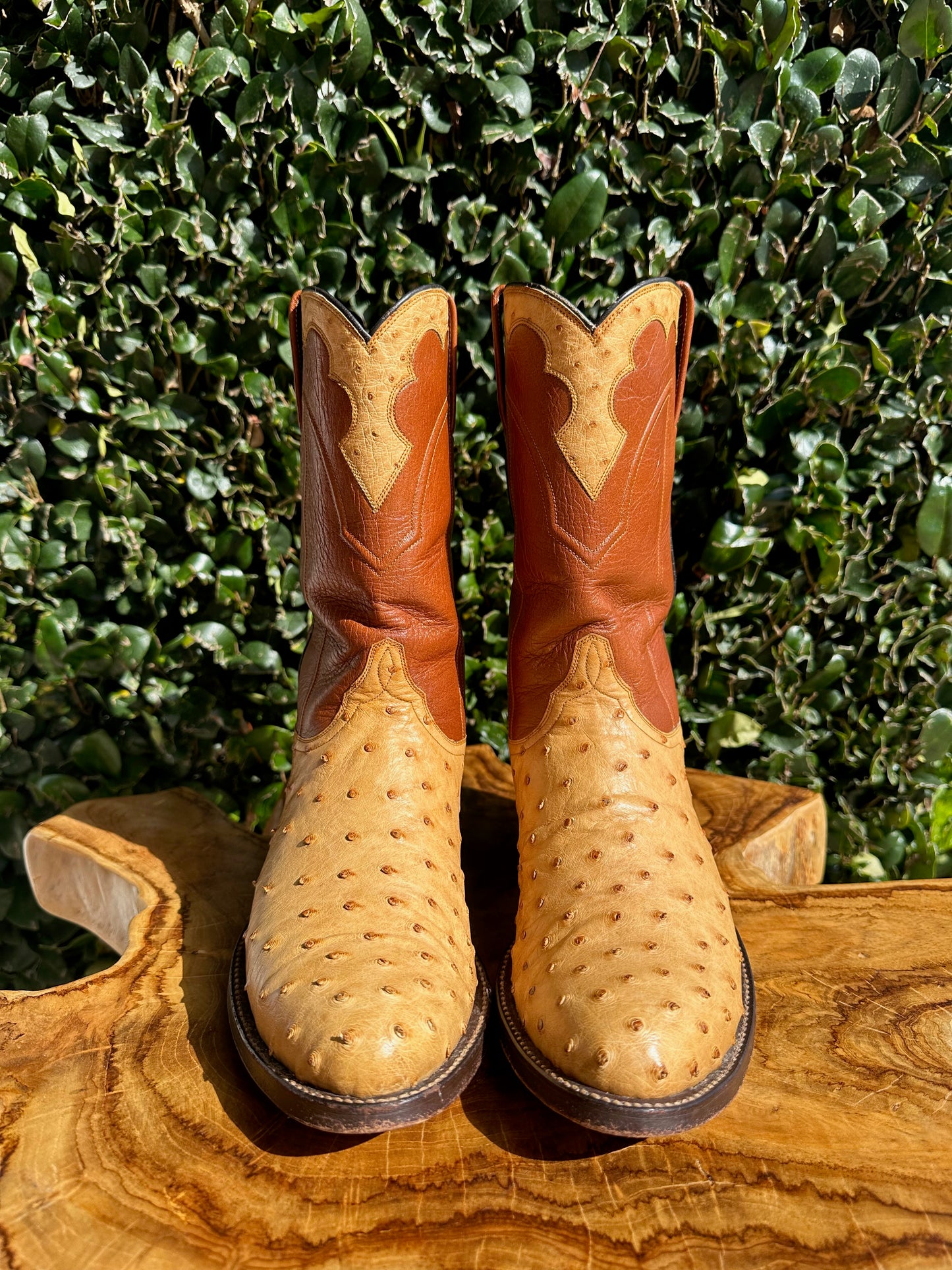 Texas Custom Boots Full Quill Ostrich Cowboy Boots size 7 D