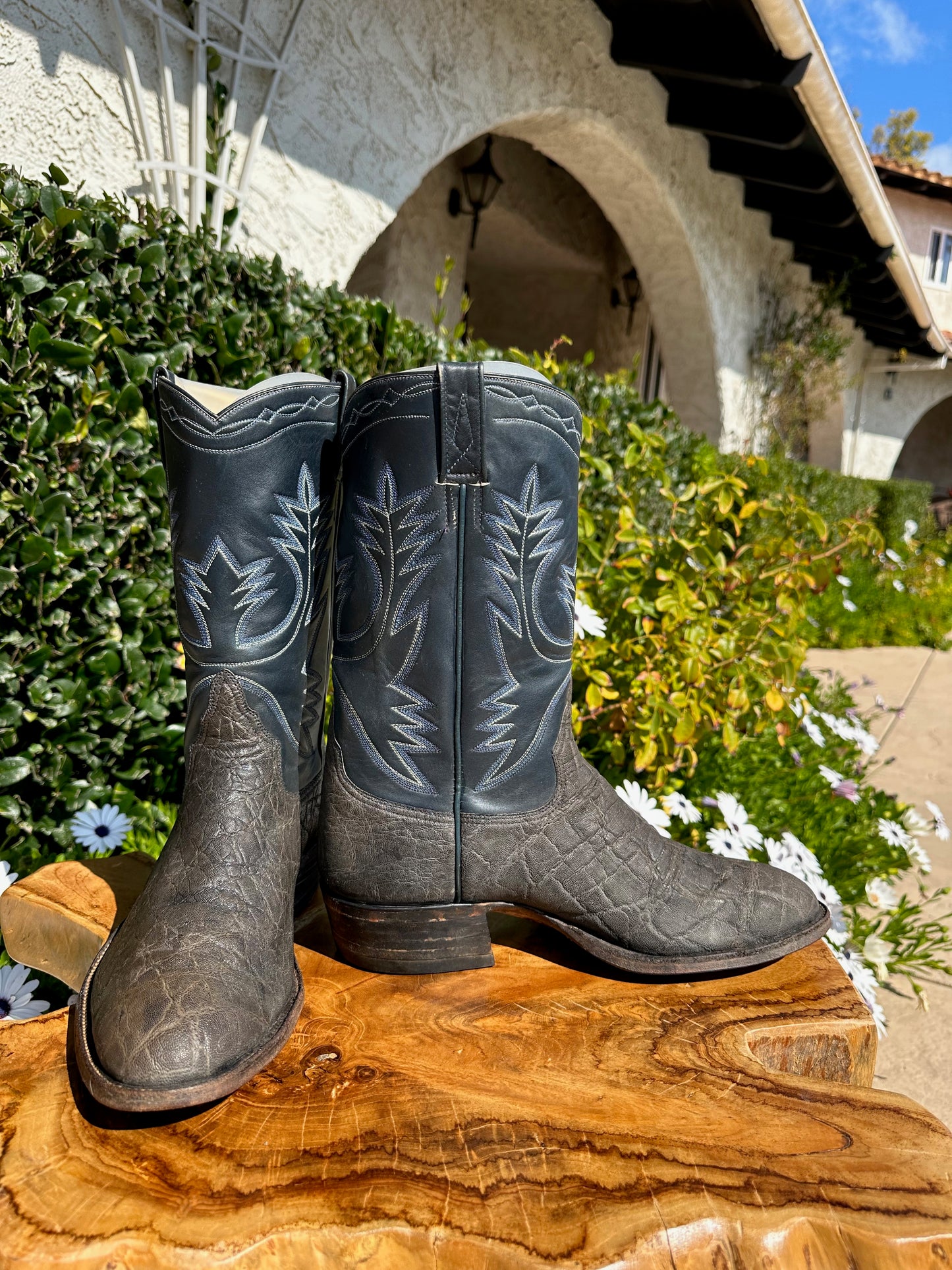 Eddie Kimmel Custom Elephant Cowboy Boots size 10 D