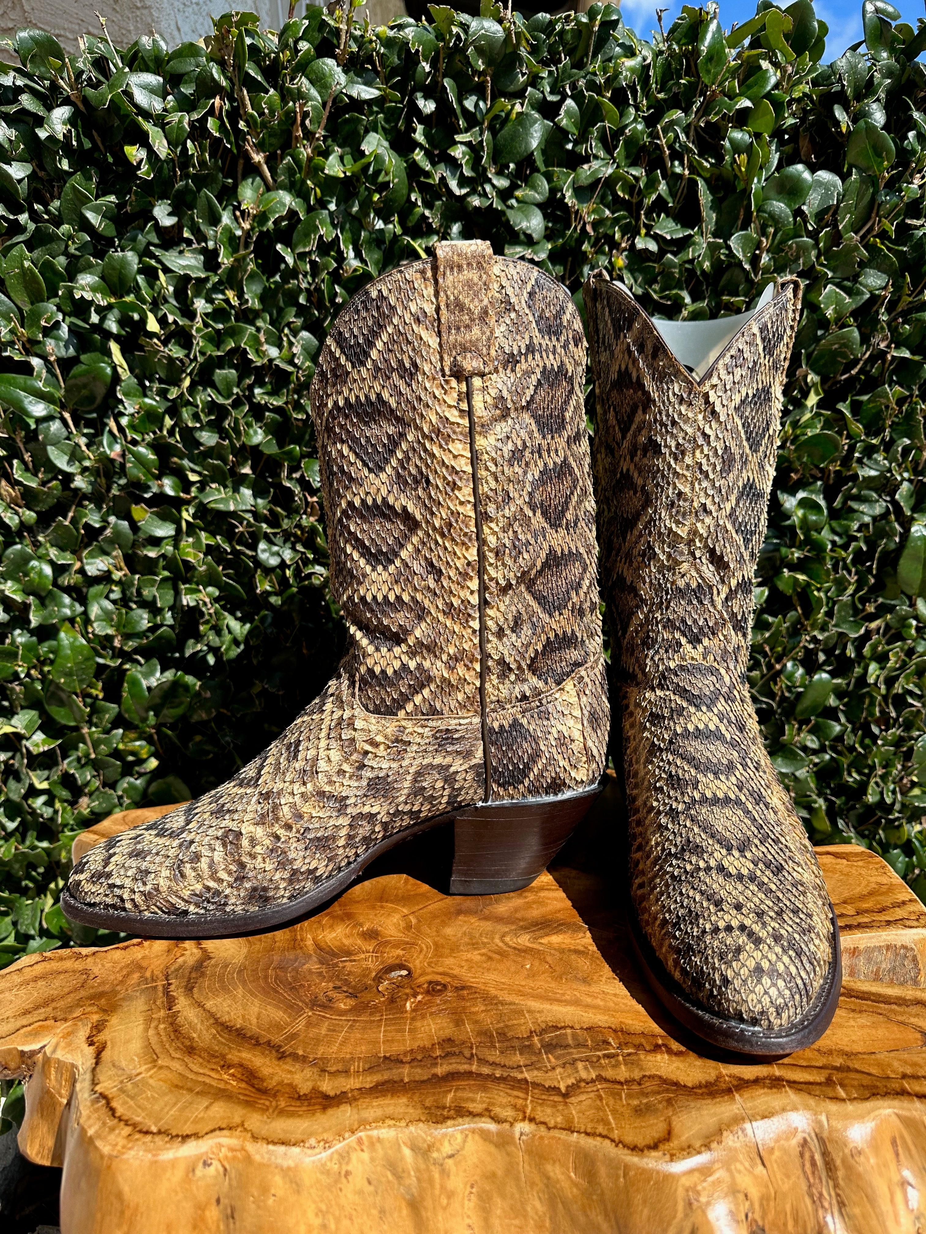 Tony lama sale snake leather boots