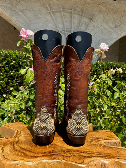 Black Jack Rattlesnake Cowboy Boots size 10 D