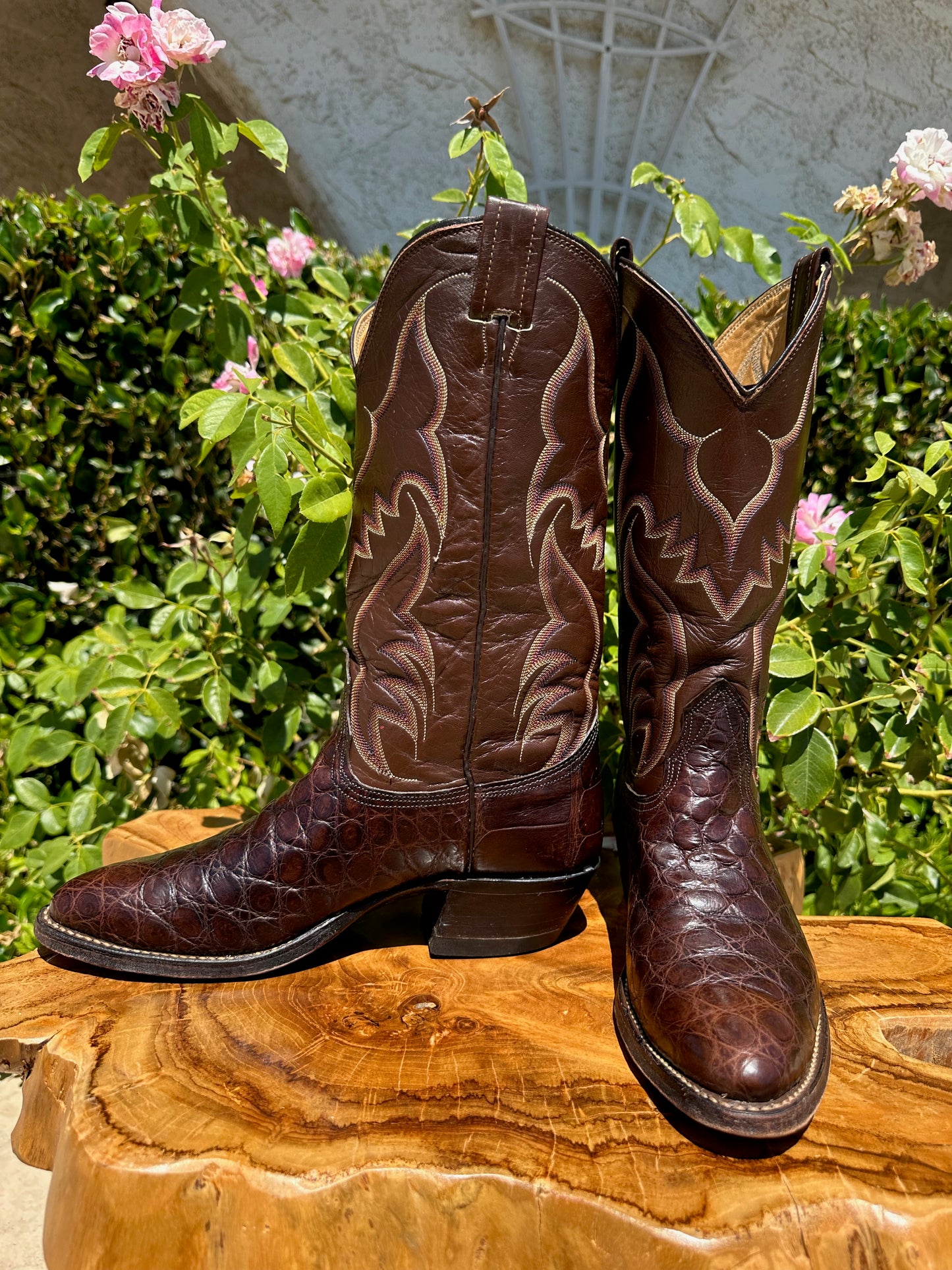 Nocona American Alligator Cowboy Boots size 8 D