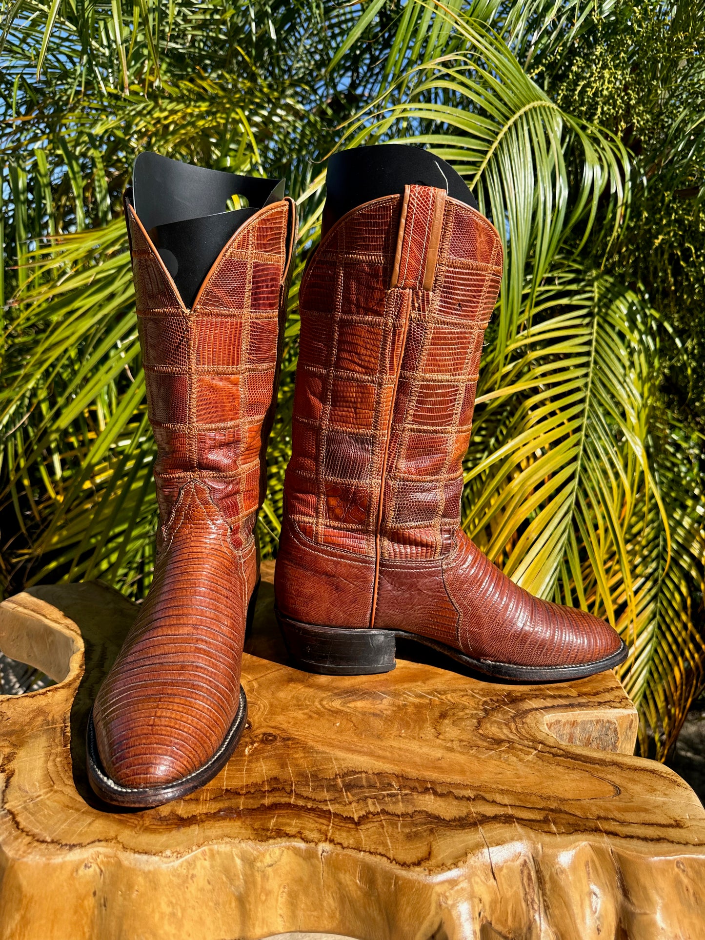 Hondo Full Teju Lizard Cowboy Boots size 10.5 D