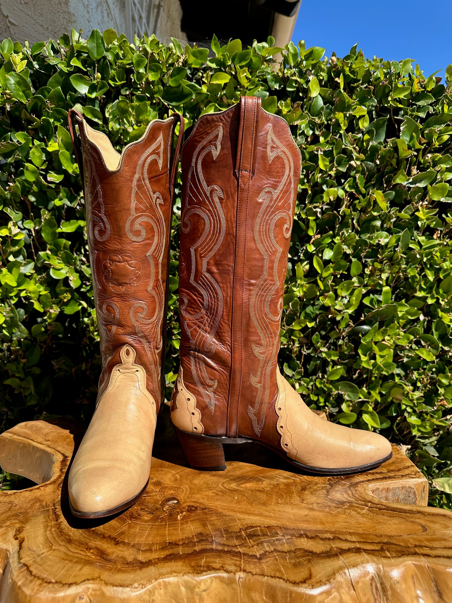 TO STANLEY Custom Cowgirl Boots size 7 B