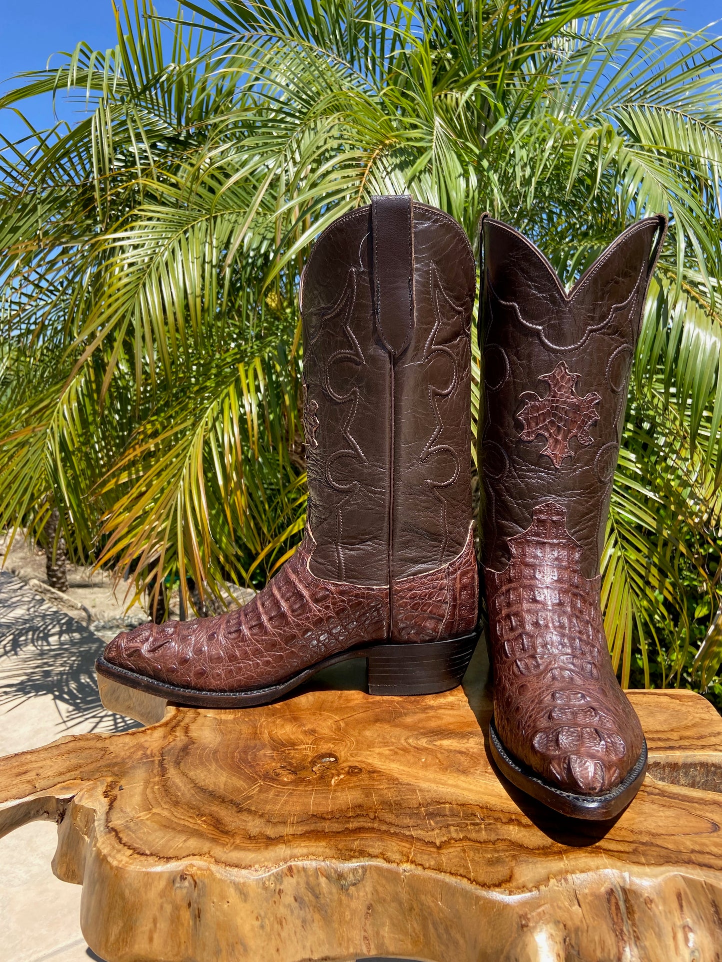 Custom Caiman Cowboy Boots size 11 D