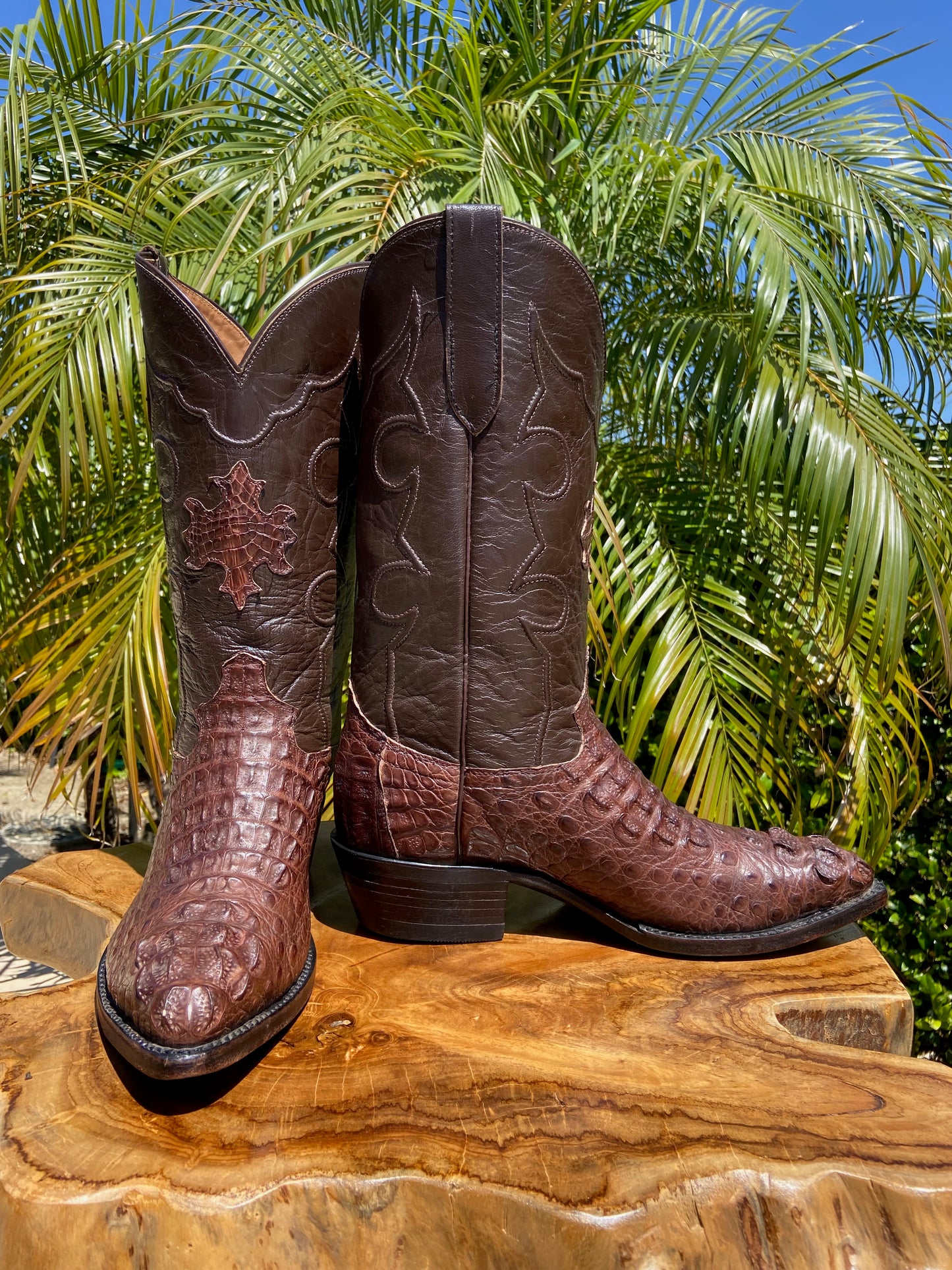 Custom Caiman Cowboy Boots size 11 D