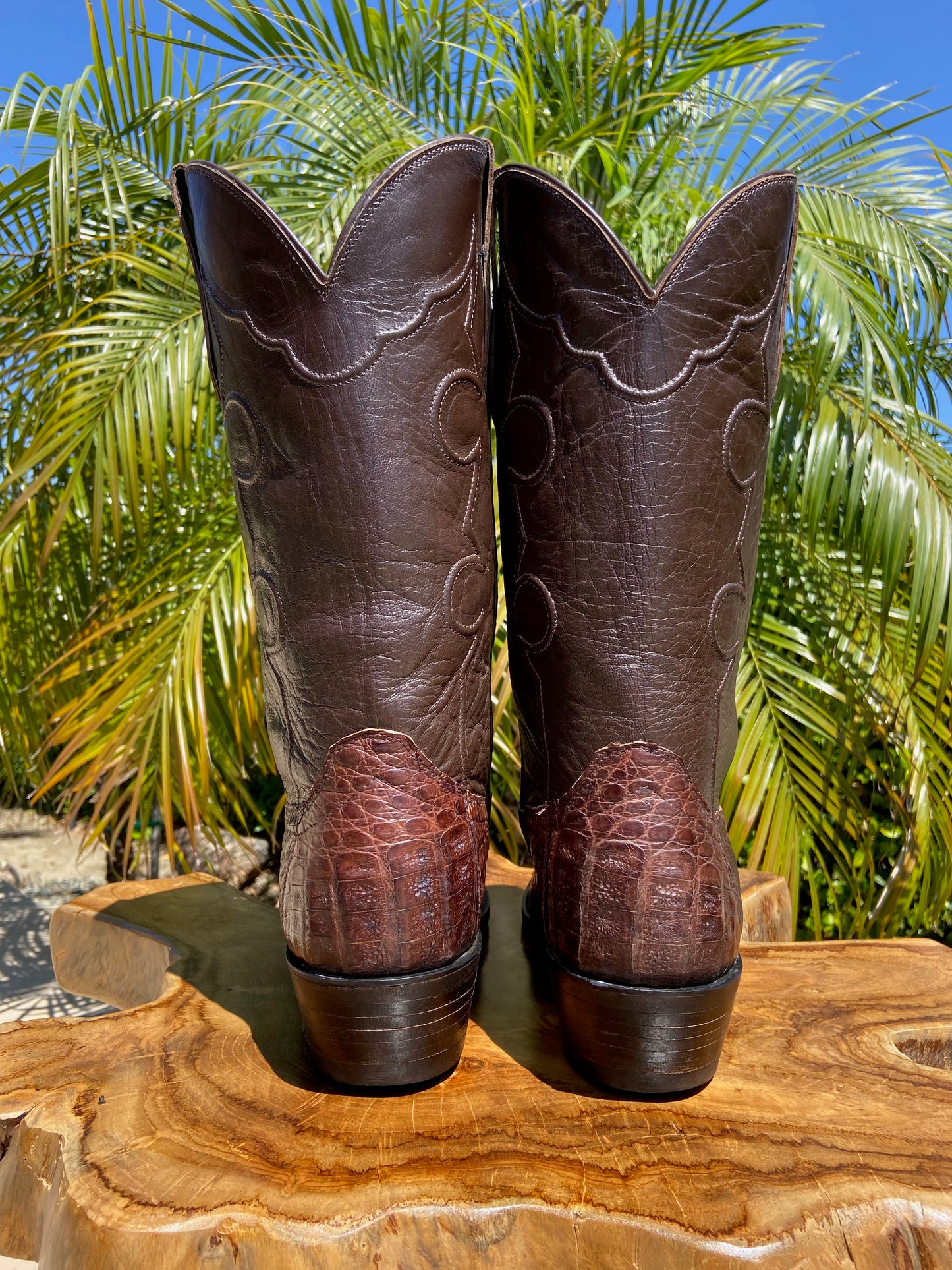 Custom Caiman Cowboy Boots size 11 D