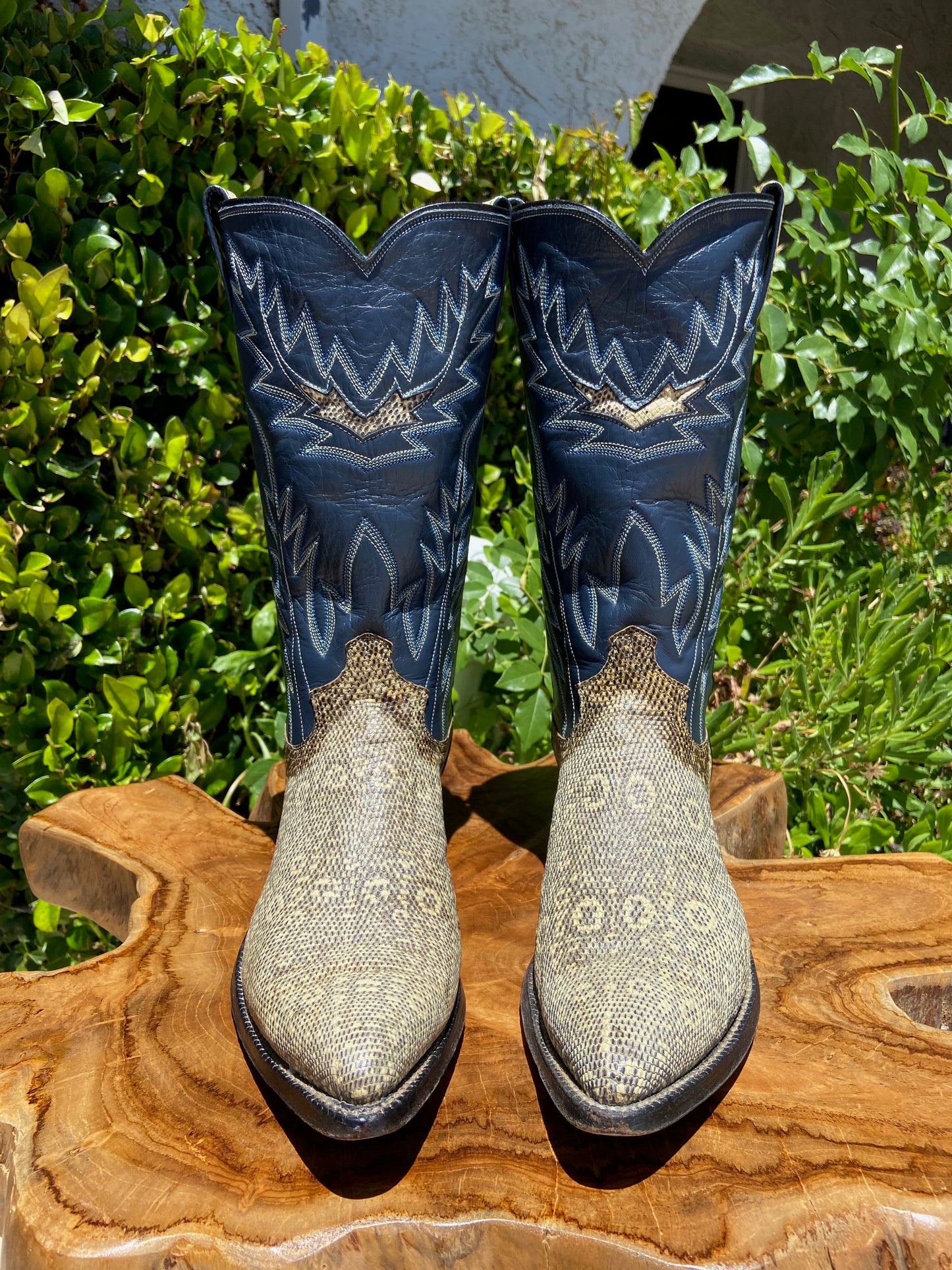 Justin Ringtail Lizard Cowboy Boots 8.5 D