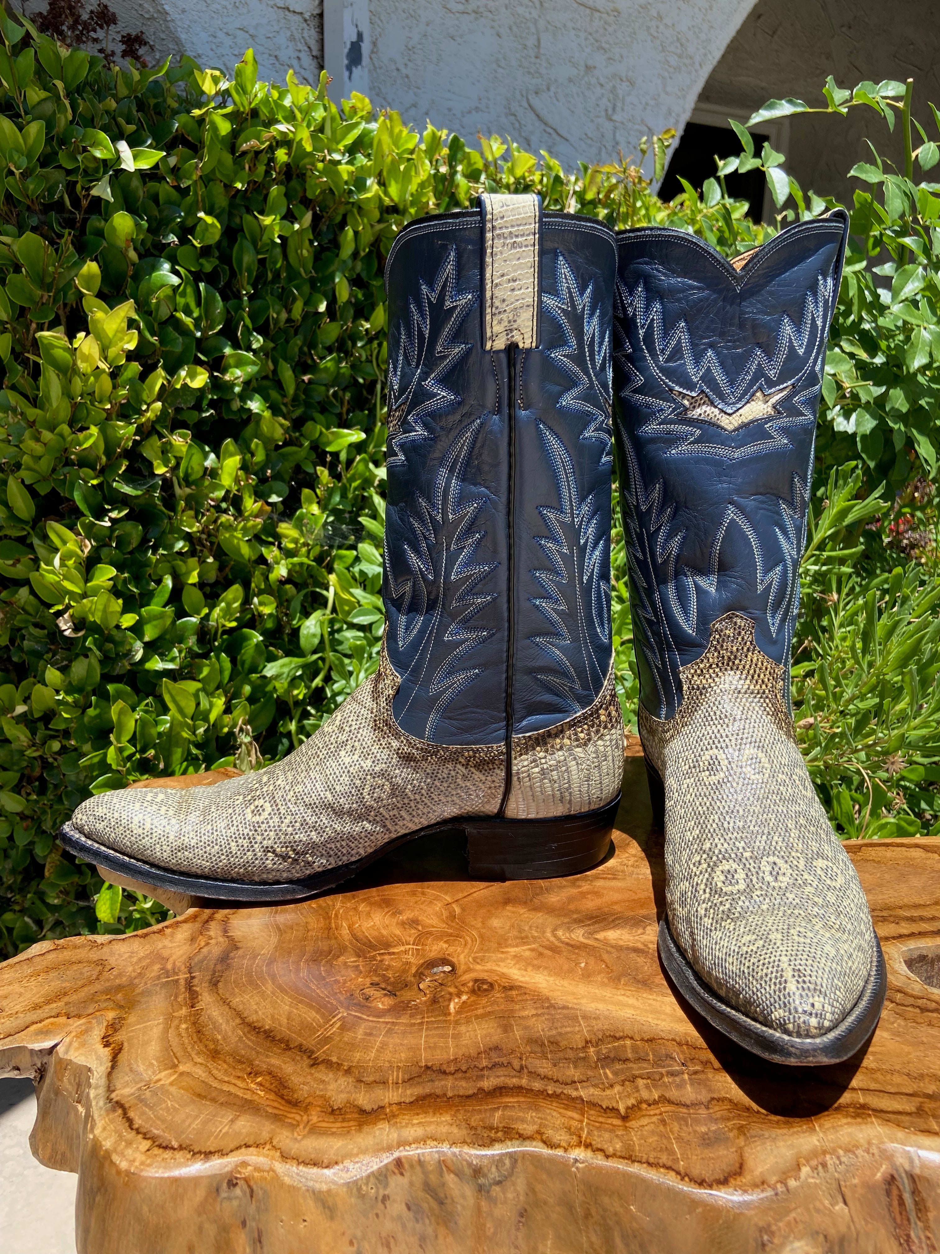 Justin boots lizard sale