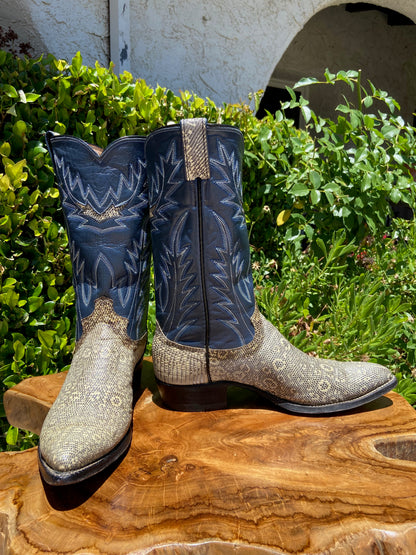 Justin Ringtail Lizard Cowboy Boots 8.5 D