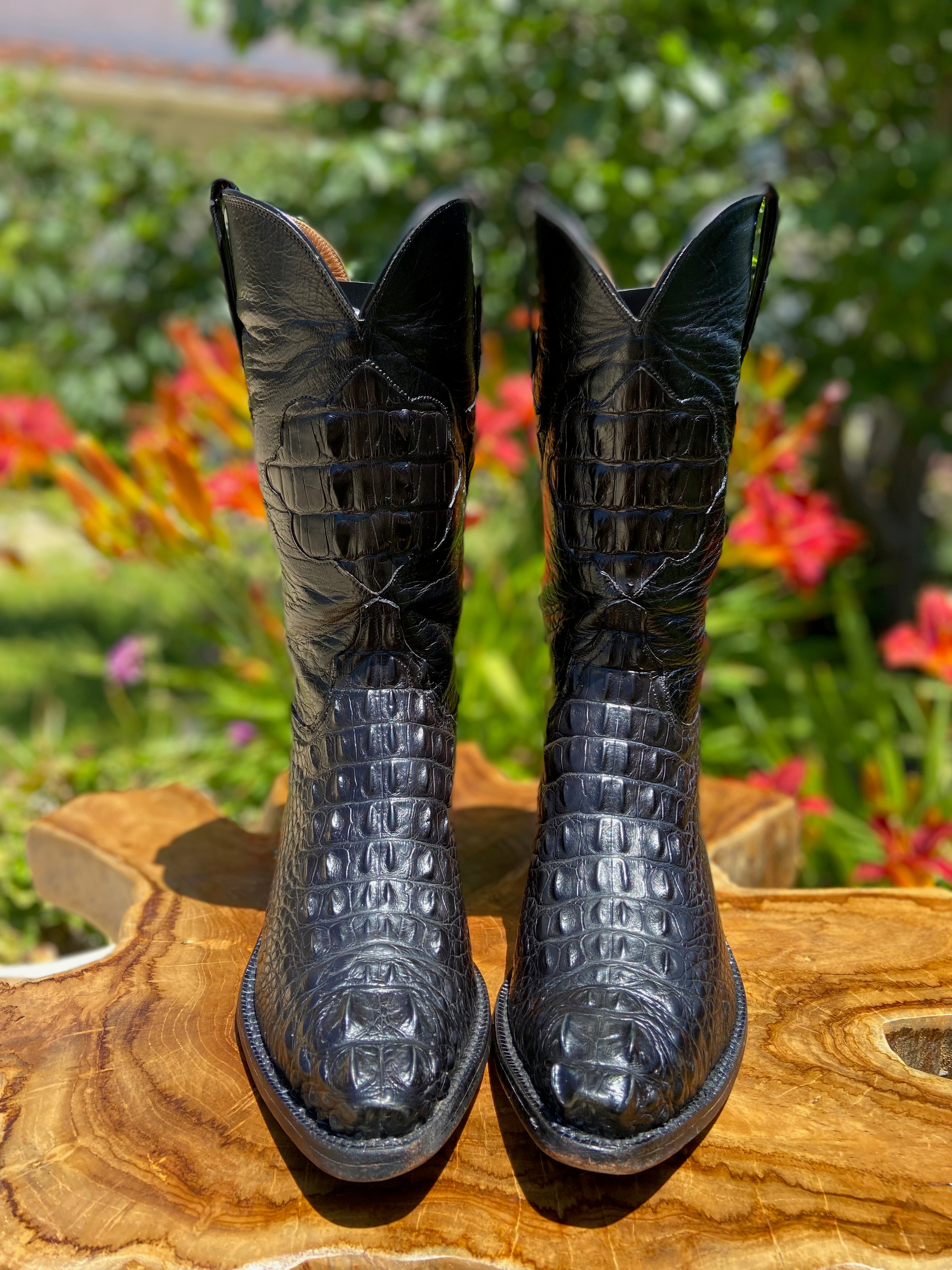 Lucchese alligator cheap boots square toe